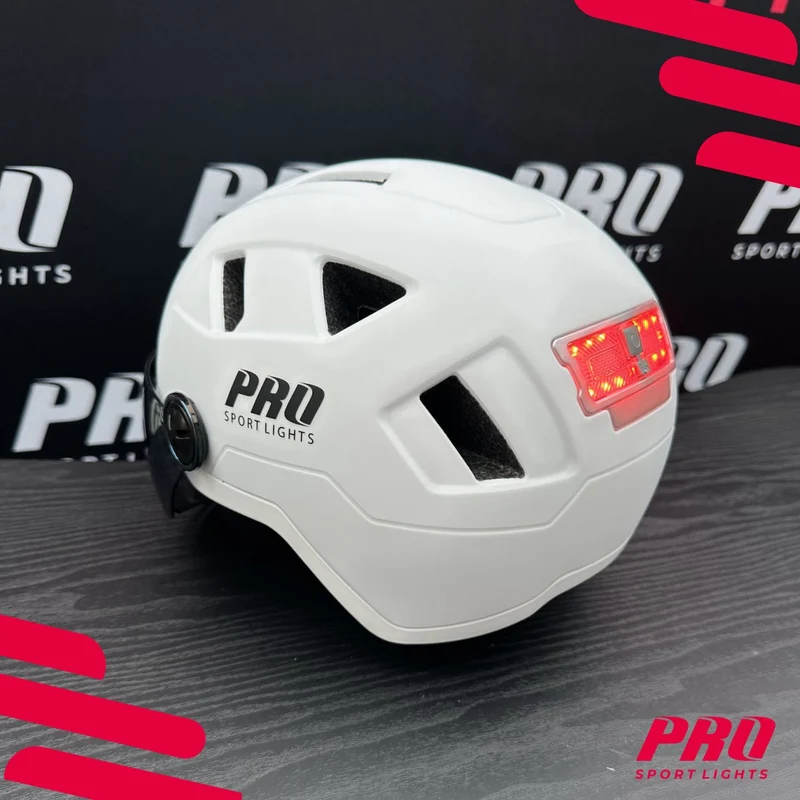 Pro Sport Lights Ice Speed Pedelec Helm Wit – 2 Vizieren & Oorwarmers