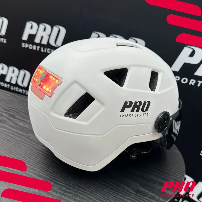 Pro Sport Lights Ice Speed Pedelec Helm Wit – 2 Vizieren & Oorwarmers