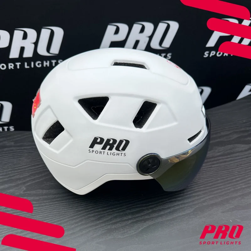Pro Sport Lights Ice Speed Pedelec Helm Wit – 2 Vizieren & Oorwarmers
