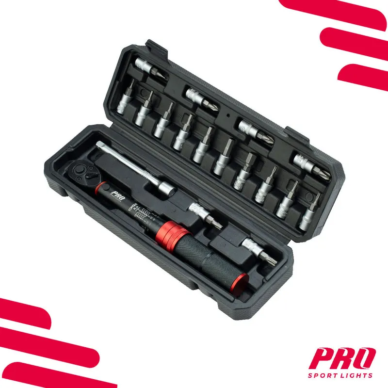 Fietsgereedschap Momentsleutel Fiets 16 bits Compact Pro Sport Lights 1/4" 1-10 Nm