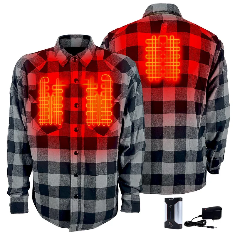 Gerbing Men's 7V Battery Heated Flannel Shirt