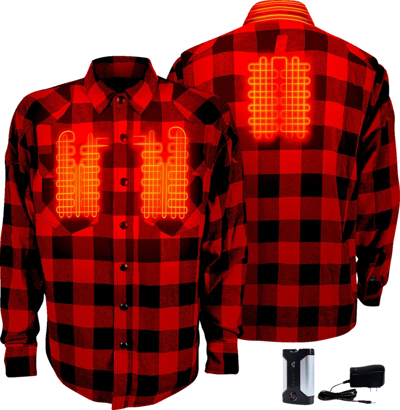 Gerbing Men's 7V Battery Heated Flannel Shirt