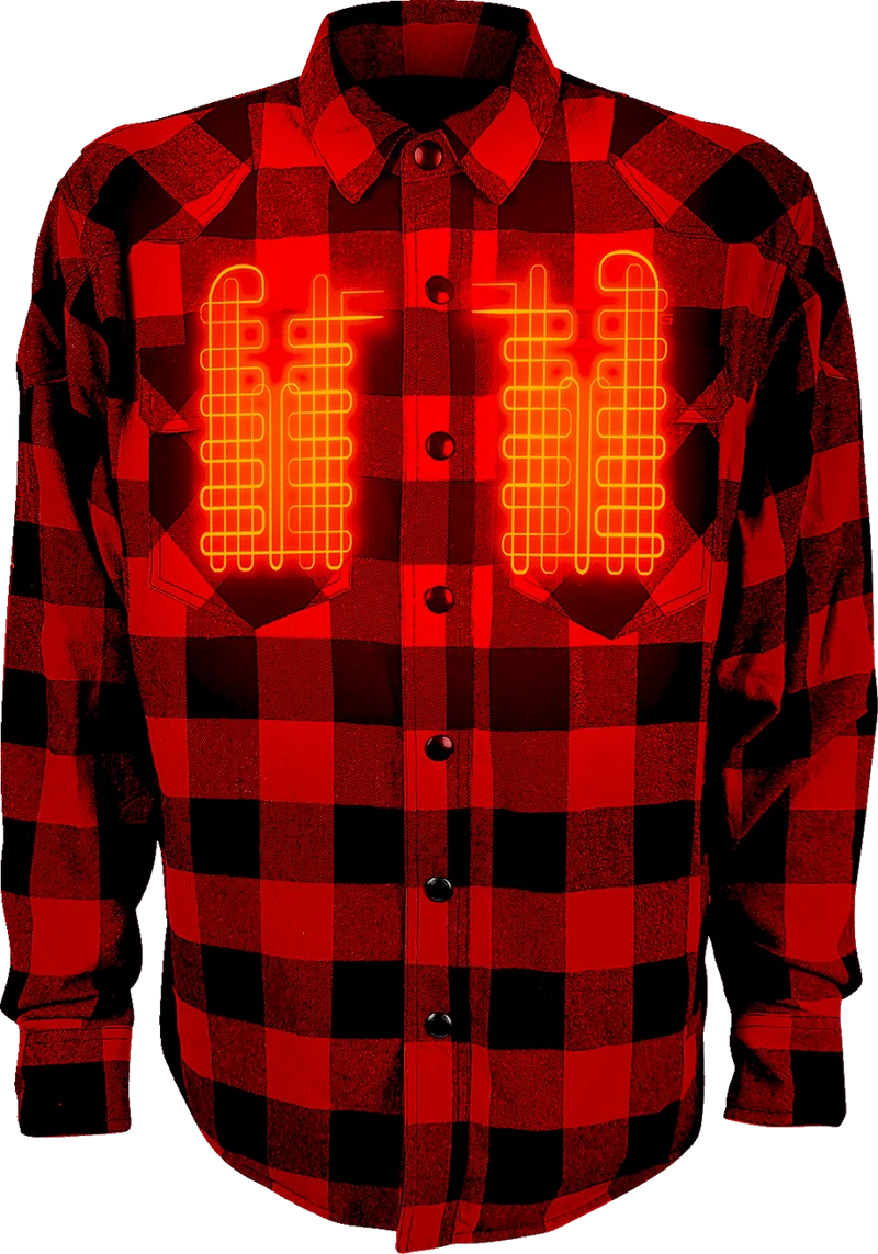 Gerbing Men's 7V Battery Heated Flannel Shirt