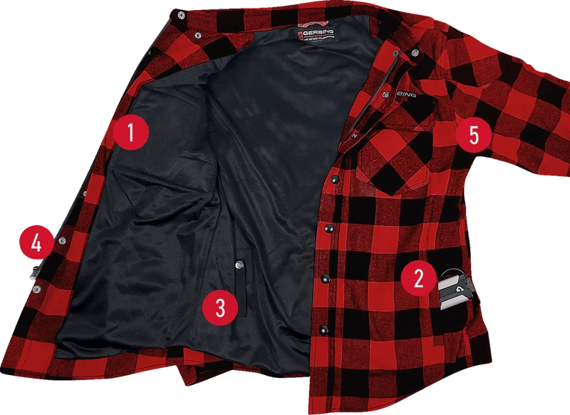 Gerbing Men's 7V Battery Heated Flannel Shirt