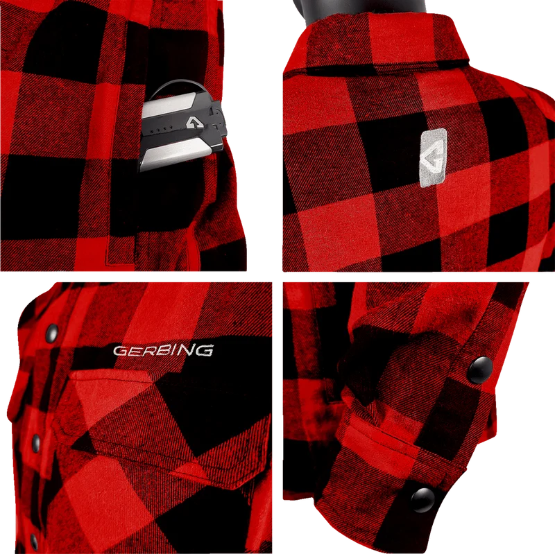 Gerbing Men's 7V Battery Heated Flannel Shirt