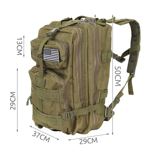 Rugzak Heren Dames XL 38 Liter Survival Militaire Tactische Rugtas - Groen - Waterdicht