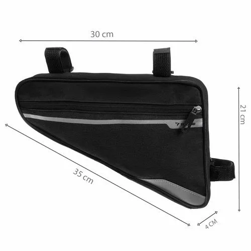 Fietstas Frametas Fiets 1.2 Liter Met Reflectoren Zwart Racefiets MTB