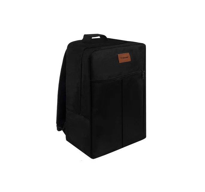 Rugzak 20L Zwart Tas met Laptopvak en Kofferband Reistas