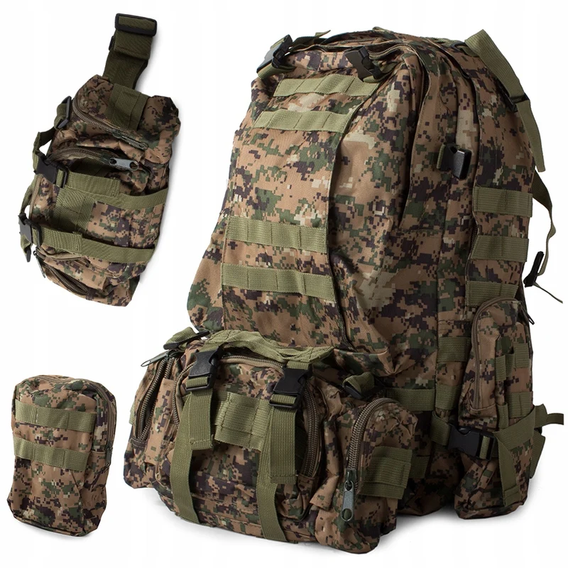 Tactische Survival camouflage rugzak 48,5 Liter Groen