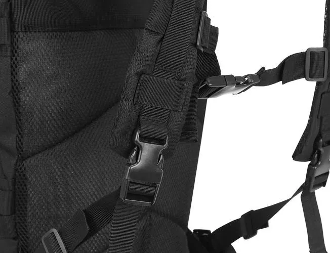 Militaire Rugzak XL Heren Dames 38 Liter Survival Tactische Rugtas - Zwart - Waterdicht