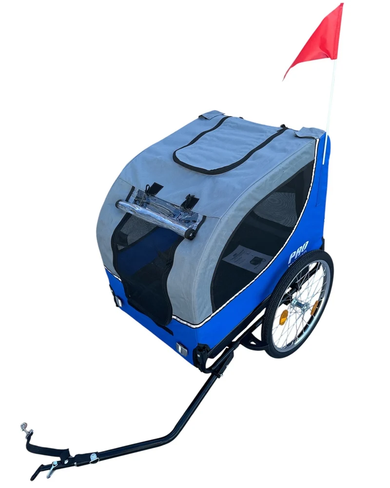 Pro Sport Lights Deluxe Hondenfietskar Grijs – Opvouwbaar, tot 30 kg