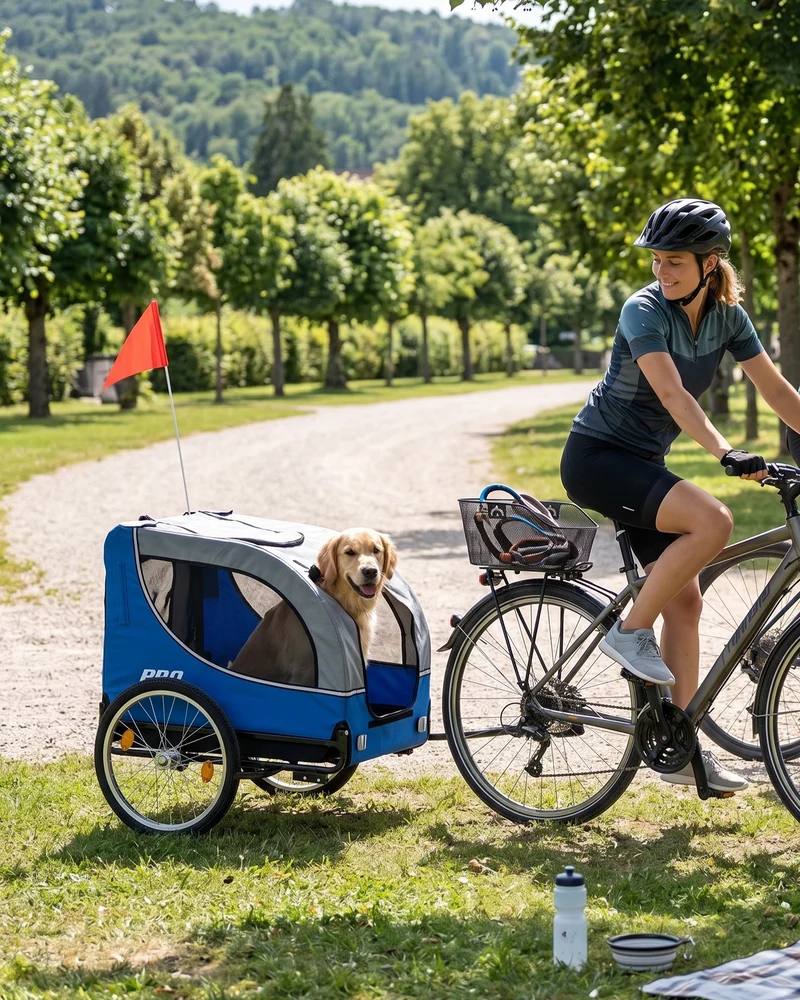 Fietskar Hond Premium Hondenkar Opvouwbaar – Blauw – Waterdicht – Tot 30kg