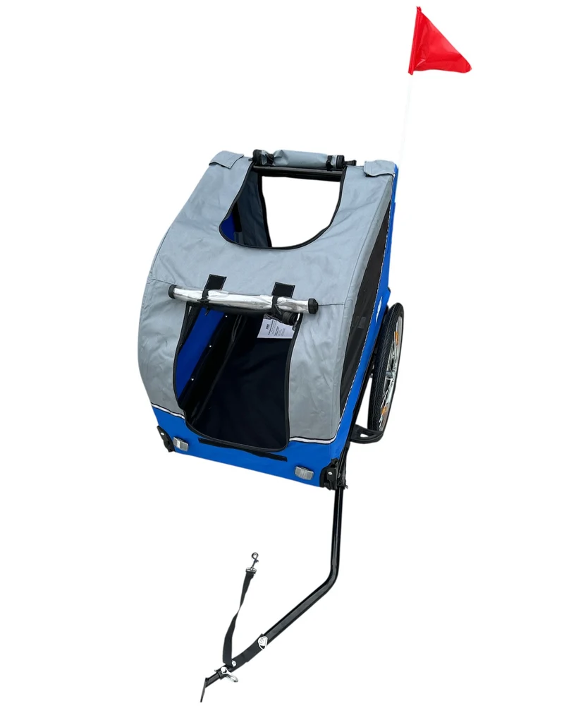 Pro Sport Lights Deluxe Hondenfietskar Grijs – Opvouwbaar, tot 30 kg