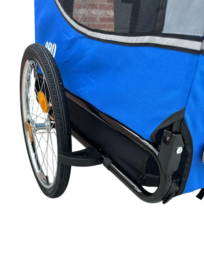 Pro Sport Lights Deluxe Hondenfietskar Grijs – Opvouwbaar, tot 30 kg