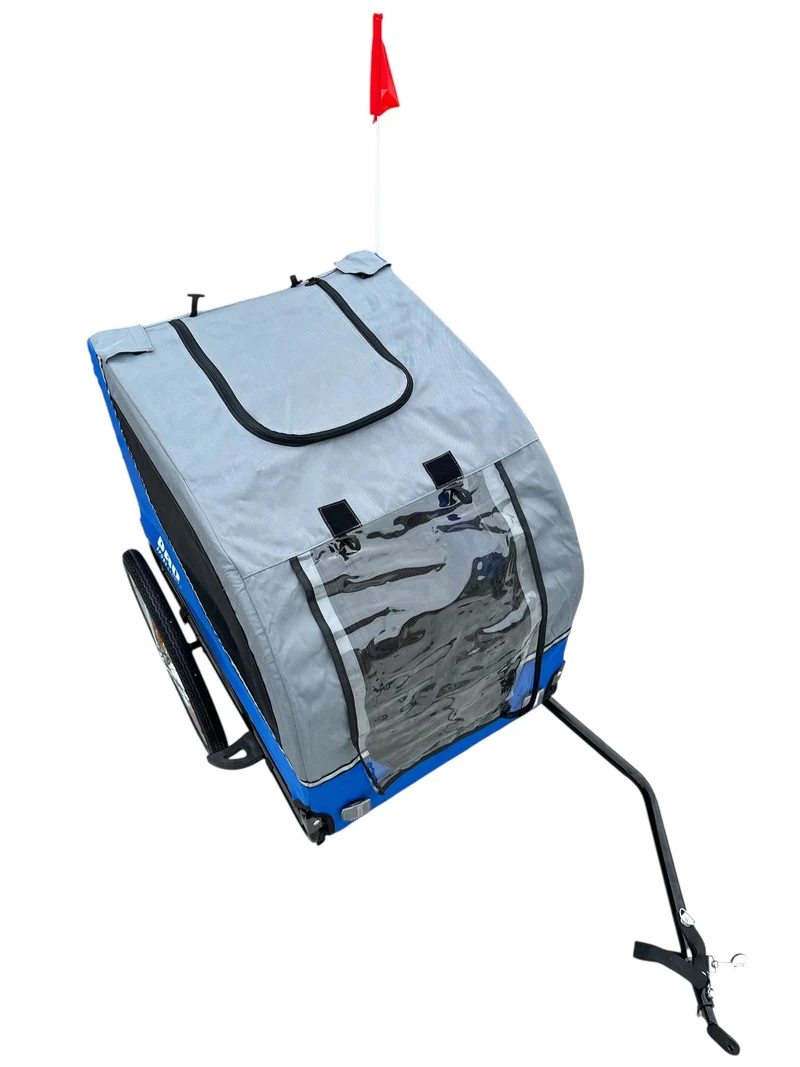 Pro Sport Lights Deluxe Hondenfietskar Grijs – Opvouwbaar, tot 30 kg