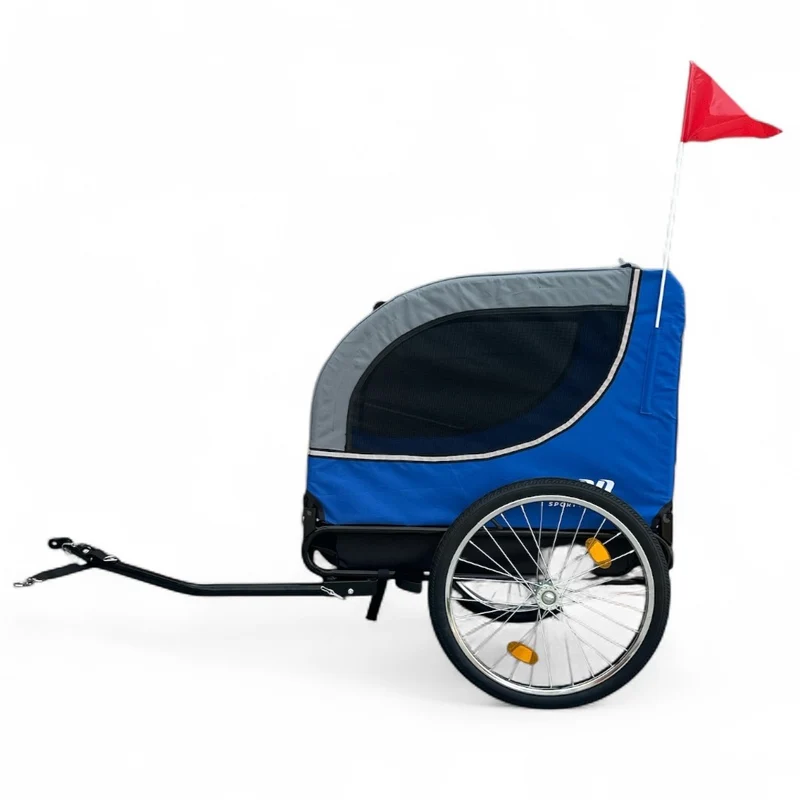 Pro Sport Lights Deluxe Hondenfietskar Grijs – Opvouwbaar, tot 30 kg