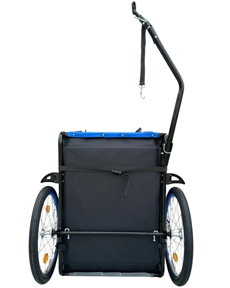 Pro Sport Lights Deluxe Hondenfietskar Grijs – Opvouwbaar, tot 30 kg