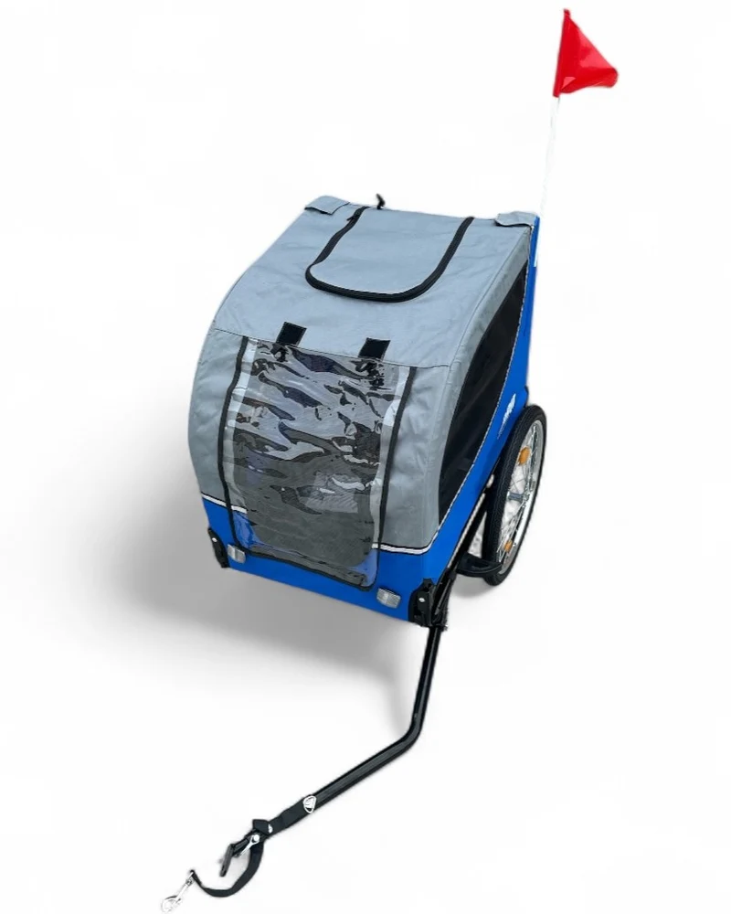 Pro Sport Lights Deluxe Hondenfietskar Grijs – Opvouwbaar, tot 30 kg