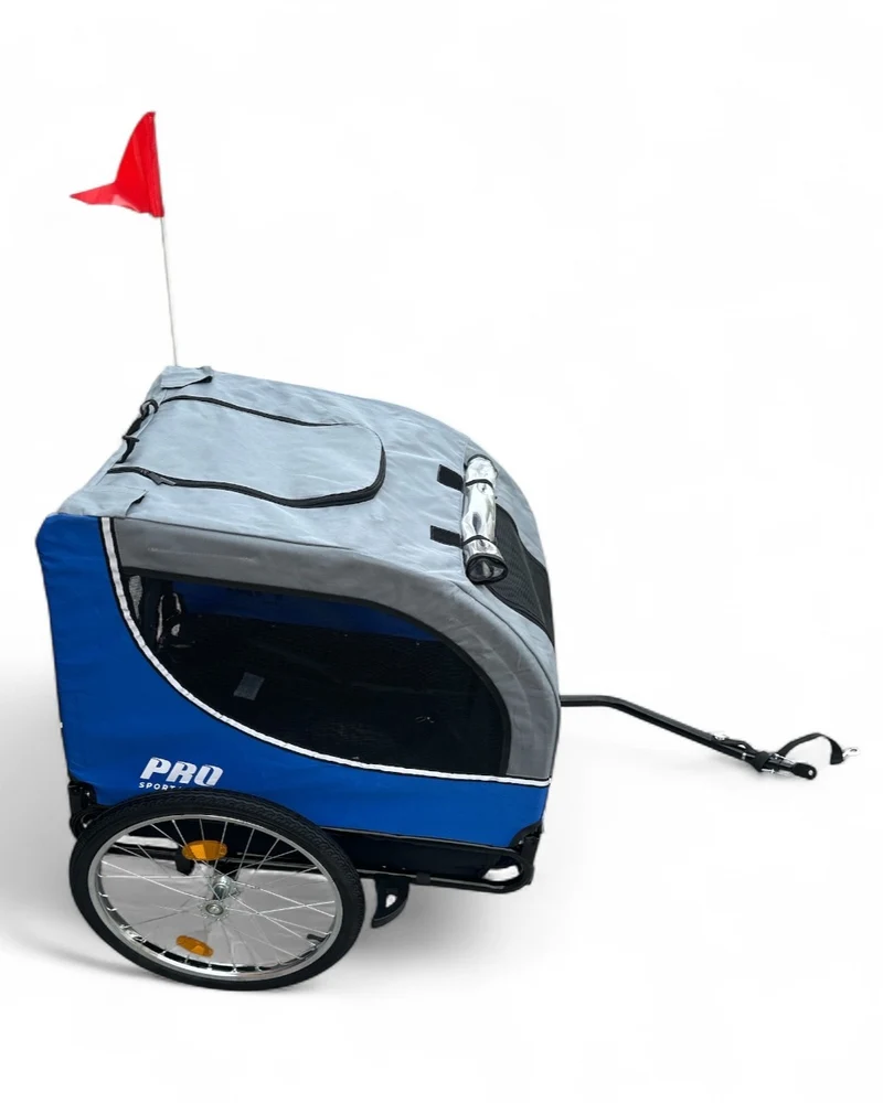 Pro Sport Lights Deluxe Hondenfietskar Grijs – Opvouwbaar, tot 30 kg