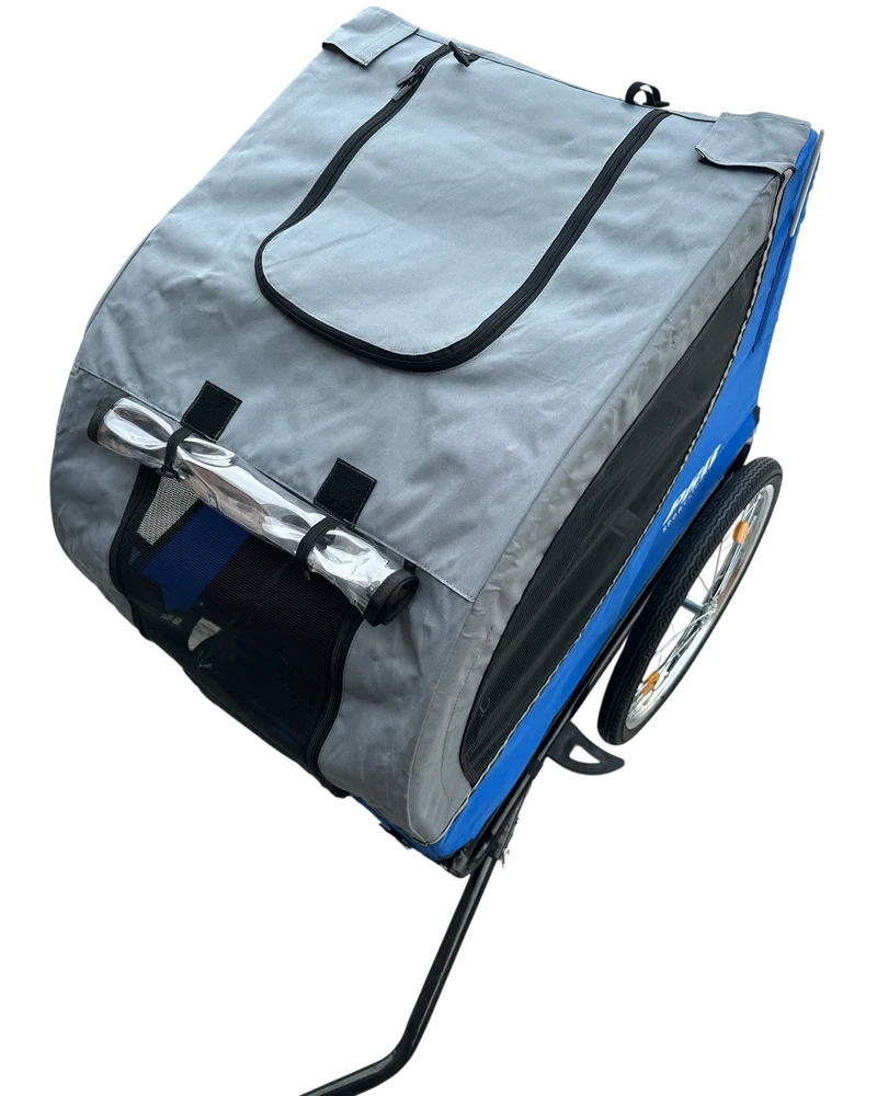 Pro Sport Lights Deluxe Hondenfietskar Grijs – Opvouwbaar, tot 30 kg