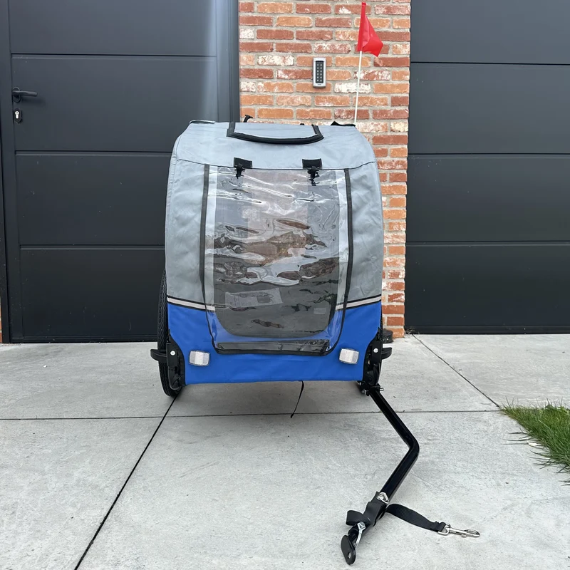 Pro Sport Lights Deluxe Hondenfietskar Grijs – Opvouwbaar, tot 30 kg