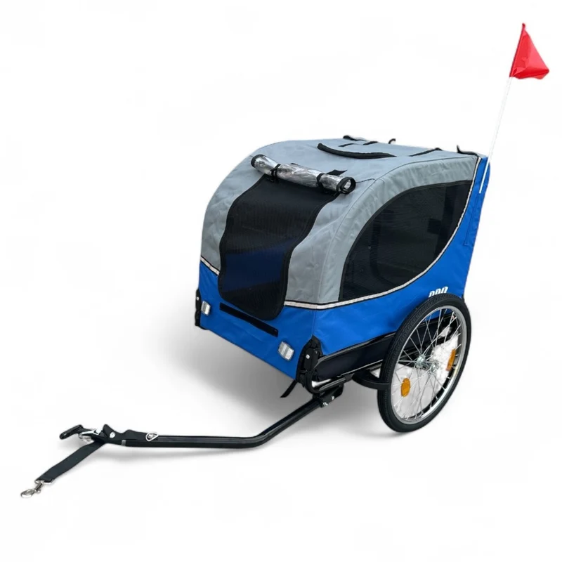 Pro Sport Lights Deluxe Hondenfietskar Grijs – Opvouwbaar, tot 30 kg