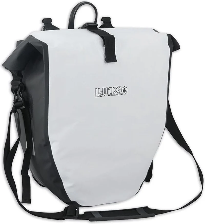 Lynx Waterdichte Fietstas Tarpaulin XL 25 Liter - Wit