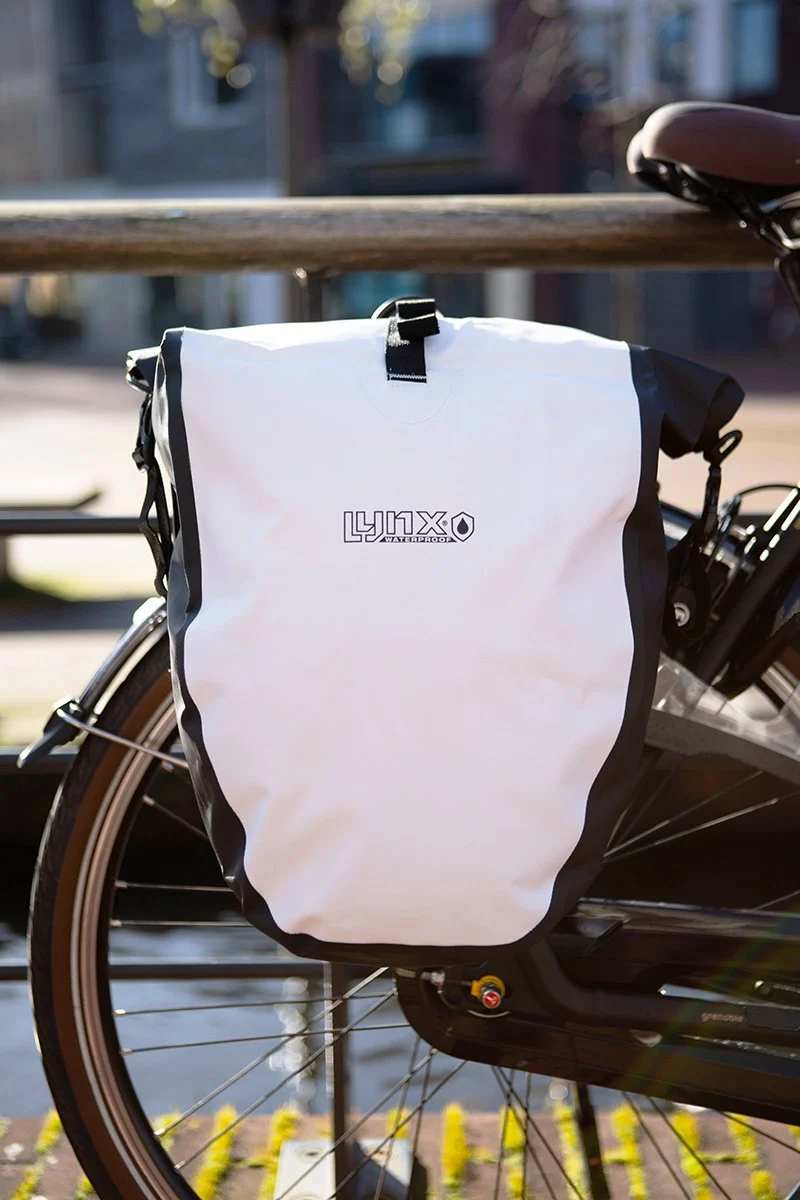 Lynx Waterdichte Fietstas Tarpaulin XL 25 Liter - Wit