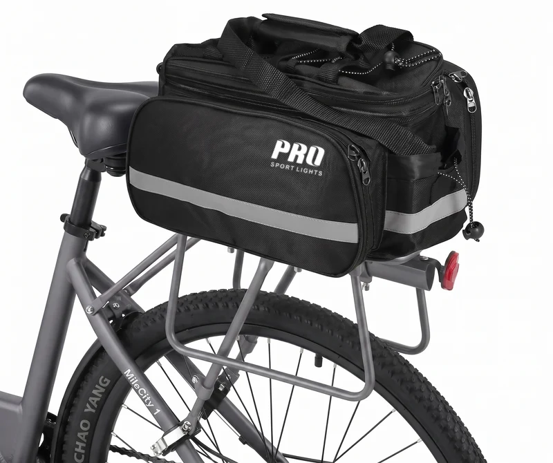 Fietstas Bagagedrager Achter – Uitbreidbaar 8 tot 20 Liter – met Regenhoes - Reflecterend