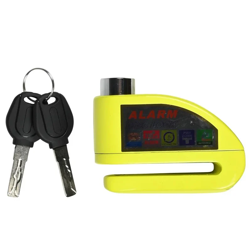 Fietsslot Schijfremslot Met Alarm 7.0 mm Geel