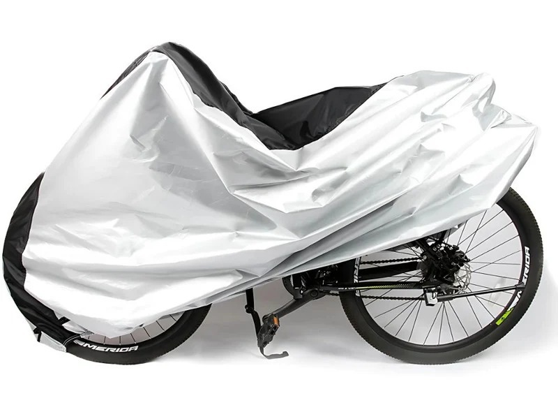 Fietshoes Waterafstotend Beschermhoes Fiets Motor Scooter 200x110 cm Zilver/Zwart