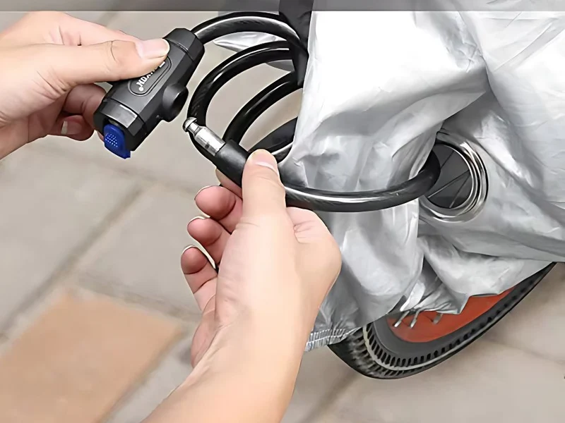 Fietshoes Waterafstotend Beschermhoes Fiets Motor Scooter 200x110 cm Zilver/Zwart