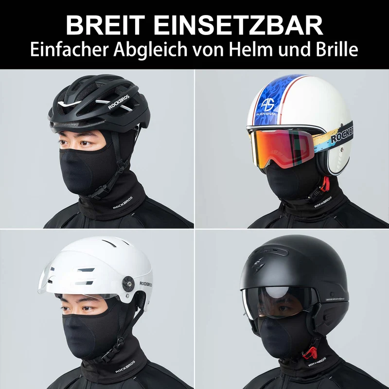 ROCKBROS Sturmhaube Balaclava Herbst Winter Skimaske Atmungsaktiv Gesichtshaube