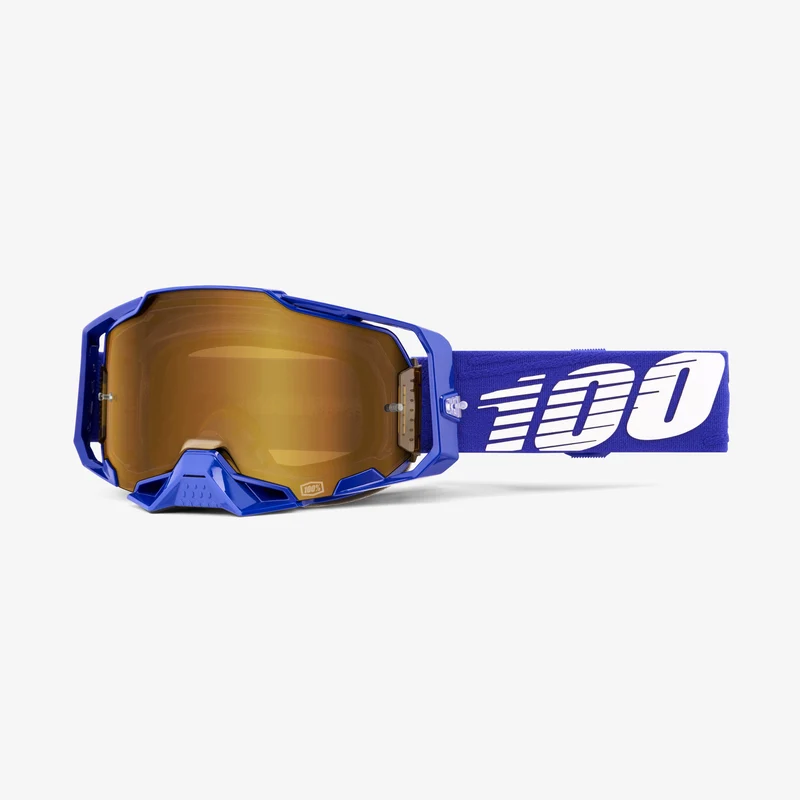 100% Armega Klein Mirror True Gold & Clear Lens Goggle