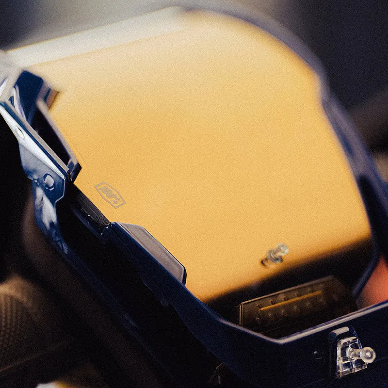 100% Armega Klein Mirror True Gold & Clear Lens Goggle