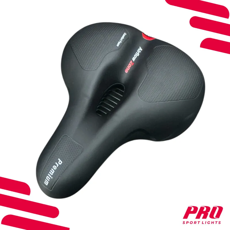 Fietszadel Unisex Selle Comfort Zadel Dames Heren Fiets - Royal Zwart