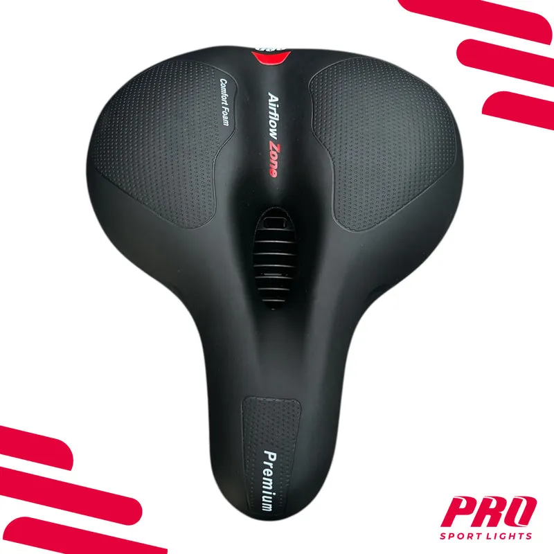 Fietszadel Unisex Selle Comfort Zadel Dames Heren Fiets - Royal Zwart