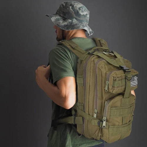Militaire Rugzak Dames Heren 26 Liter Survival Tactical Rugtas Kinderen - Groen