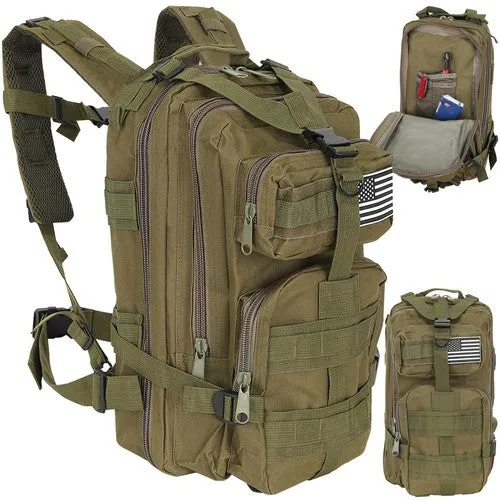 Militaire Rugzak Dames Heren 26 Liter Survival Tactical Rugtas Kinderen - Groen