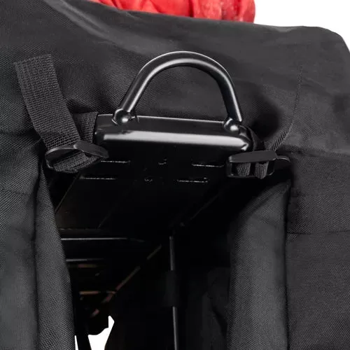 Dubbele Fietstas 60L met Regenhoes en Reflectoren Zwart Bagagedrager Tas Fiets