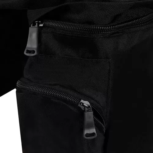 Dubbele Fietstas 60L met Regenhoes en Reflectoren Zwart Bagagedrager Tas Fiets