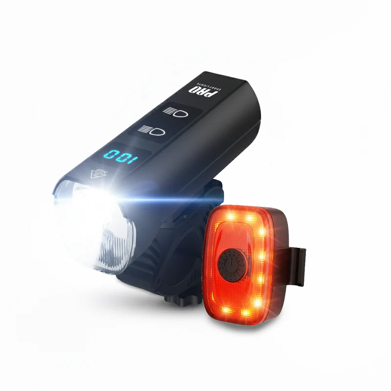 LED Fietsverlichtingsset 1300 + 120 Lumen – USB-oplaadbaar