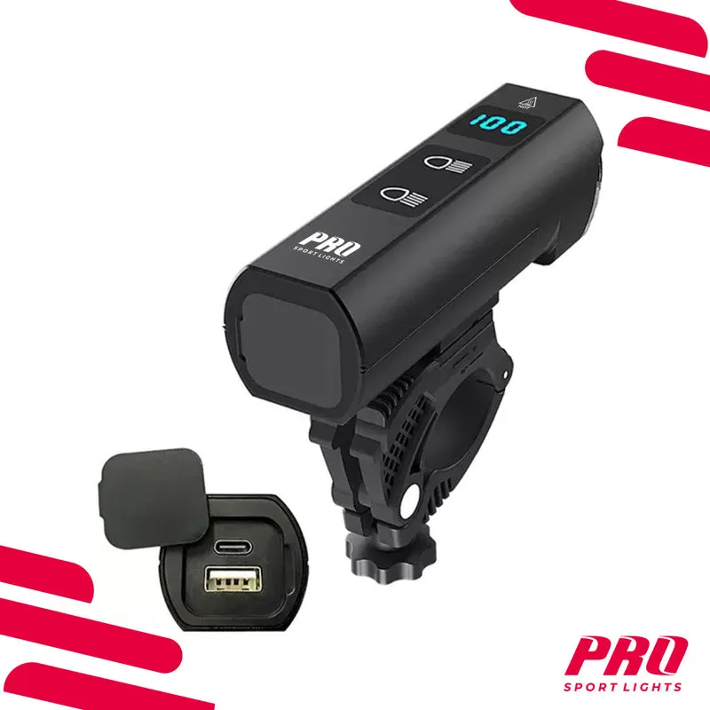 LED Fietsverlichtingsset 1300 + 120 Lumen – USB-oplaadbaar
