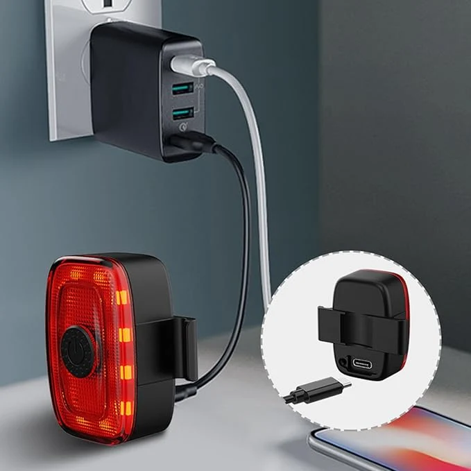 Achterlicht Fiets Rood 120 Lumen LED Fietsverlichting USB-C Oplaadbaar