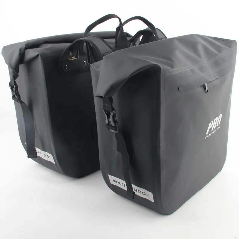 Pro Sport Lights Dubbele Fietstas 54 Liter – Waterdicht, Zwart