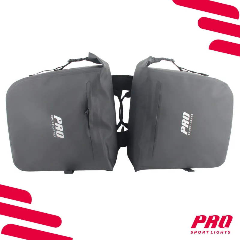 Pro Sport Lights Dubbele Fietstas 54 Liter – Waterdicht, Zwart