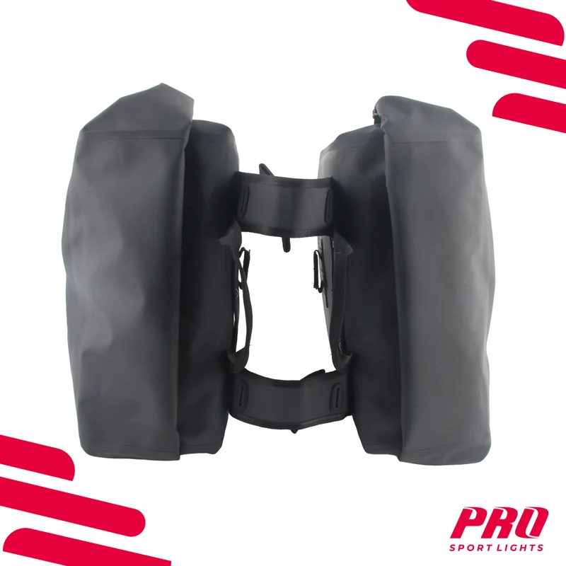 Pro Sport Lights Dubbele Fietstas 54 Liter – Waterdicht, Zwart