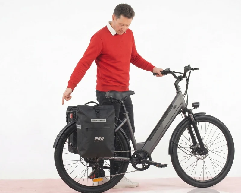 Pro Sport Lights Dubbele Fietstas 56 Liter – Waterdicht, Zwart