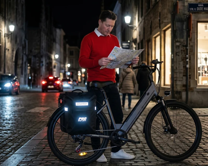 Pro Sport Lights Dubbele Fietstas 56 Liter – Waterdicht, Zwart