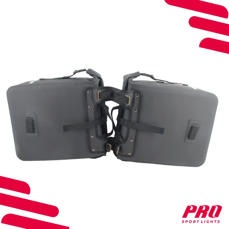 Pro Sport Lights Dubbele Fietstas 56 Liter – Waterdicht, Zwart